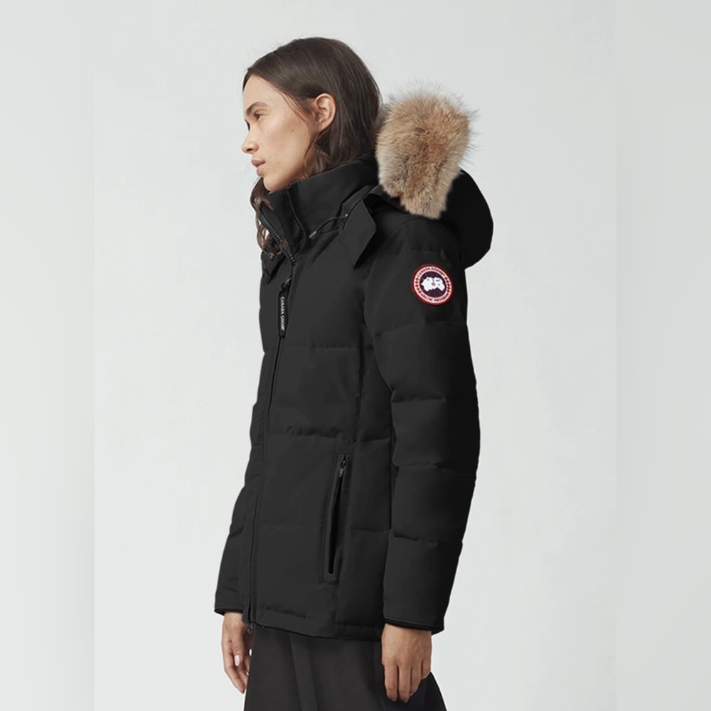 The parkas are made with goose down sourced from Canadian Hutterite farmers.
